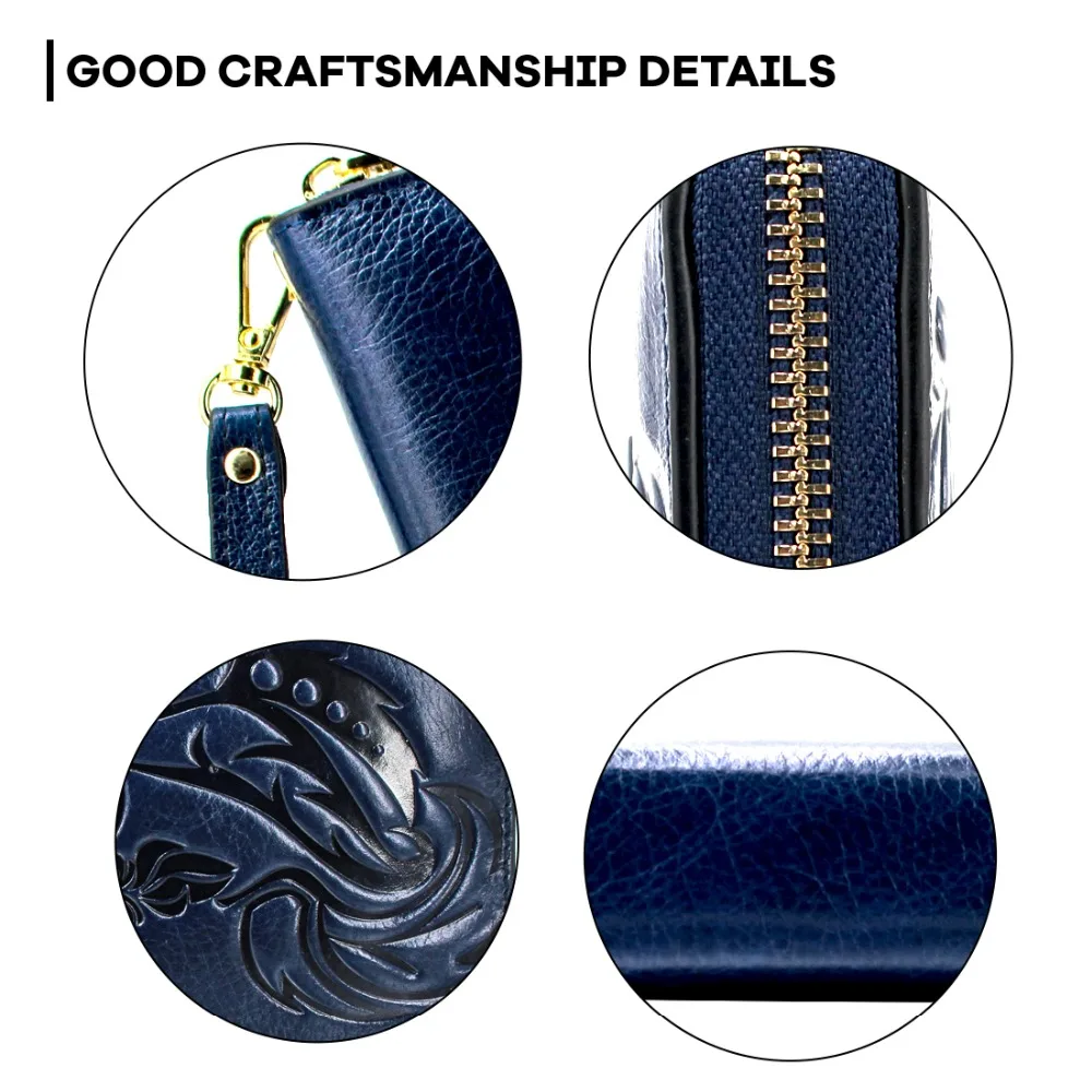 Genuine leather accept custom logo wholesale wallet female long retro embossed tassel ladies multi-card | Багаж и сумки