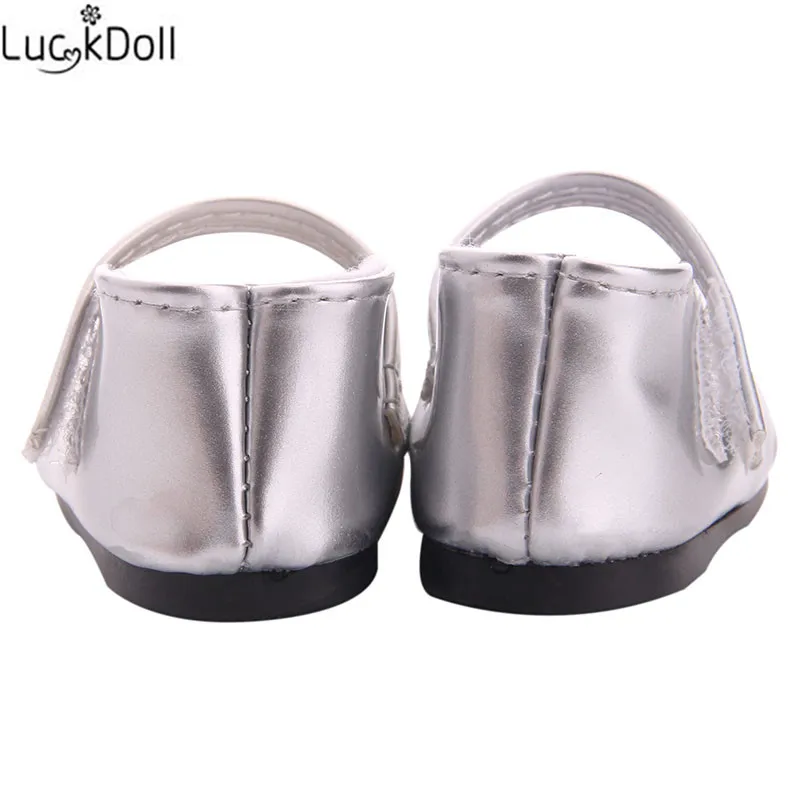 Luckdoll круглые маленькие кожаные туфли для 18-дюймовые американских кукол, лучшие детские игрушки для детей праздничные подарки