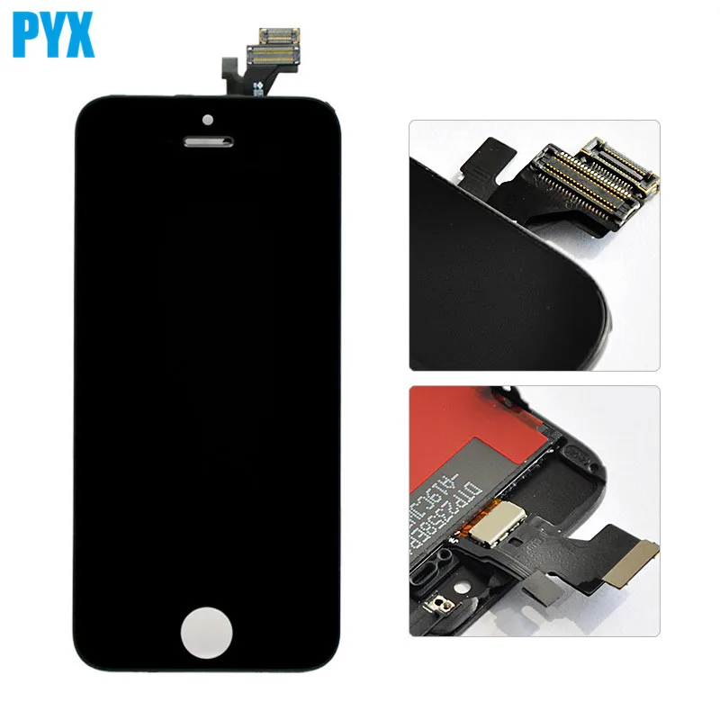 ЖК-экран для iPhone 5 шт./лот с сенсорным дигитайзером в сборе черный белый