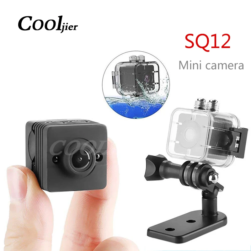 COOLJIER мини камера SQ12 датчик ночного видения Видеокамера движения DVR HD 1080P микро камера DV Спорт Видео маленькая мини камера SQ 12