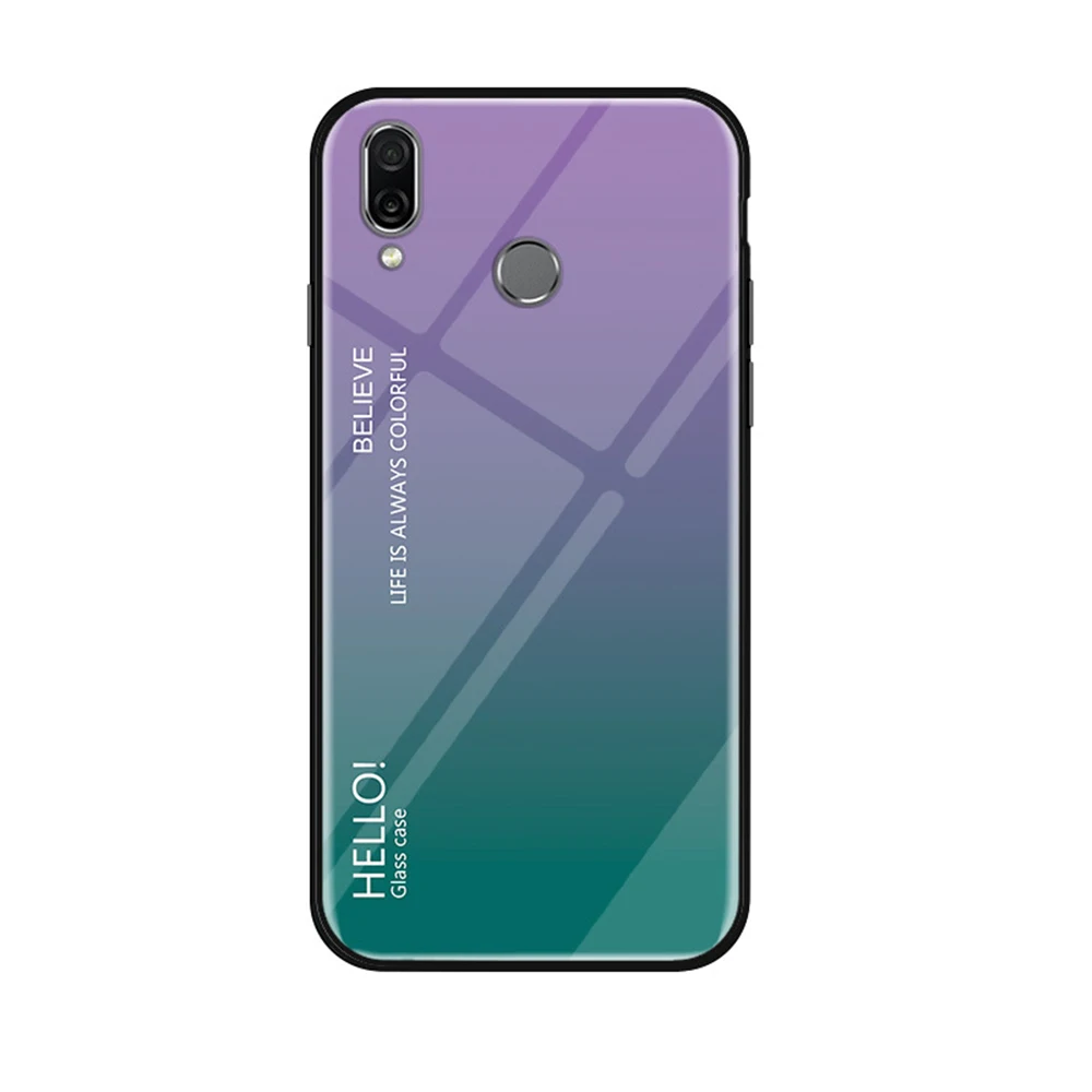 B Для Xiao mi Red mi Note 7 5 6 Pro 6A чехол из закаленного стекла с градиентом для Xiaomi mi 8 A2 Lite A1 9 mi 8 mi 9 чехол s Чехол - Цвет: B