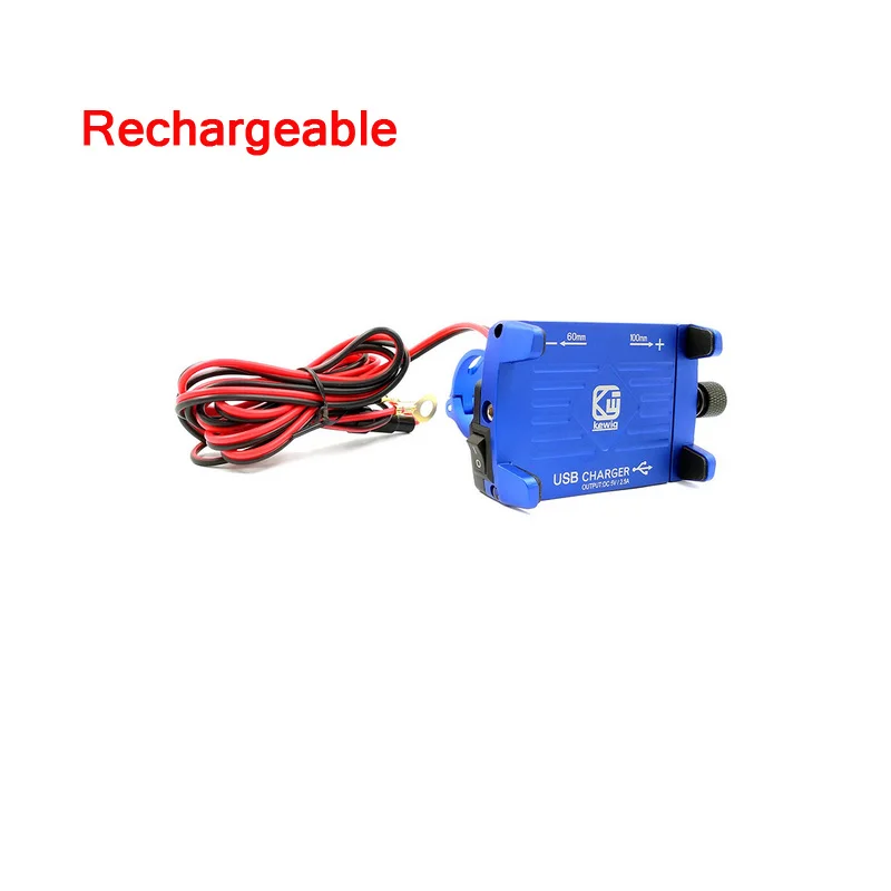 Rechargeable Blue Держатель для мобильного телефона URANT, подставка для мотоцикла, поддержка USB, зарядное устройство, велосипедный держатель для iphone X 8 7 Plus S8 S9 Xiaomi Redmi 4X - Цвет: Rechargeable Blue