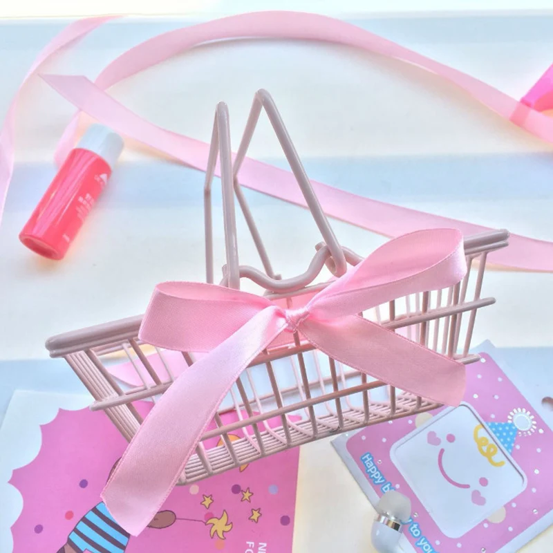 Скандинавский простой розовый бант высокое качество мини железная проволочная