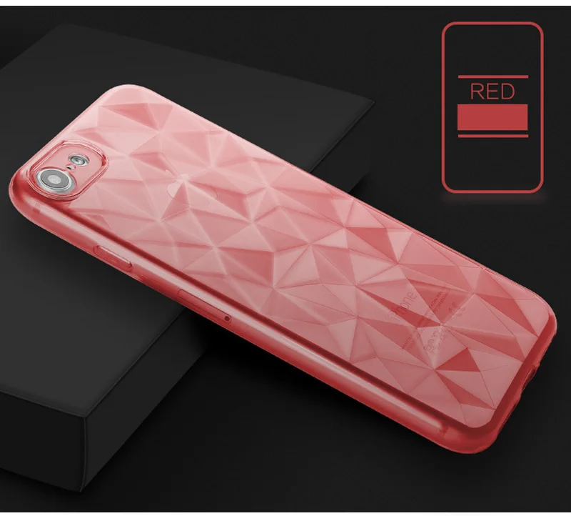 Роскошные 3D Carcasa ясно ромба чехол для iPhone 6S iPhone6S 7 8 Plus X 10 5 5S SE 5SE крышка сотового