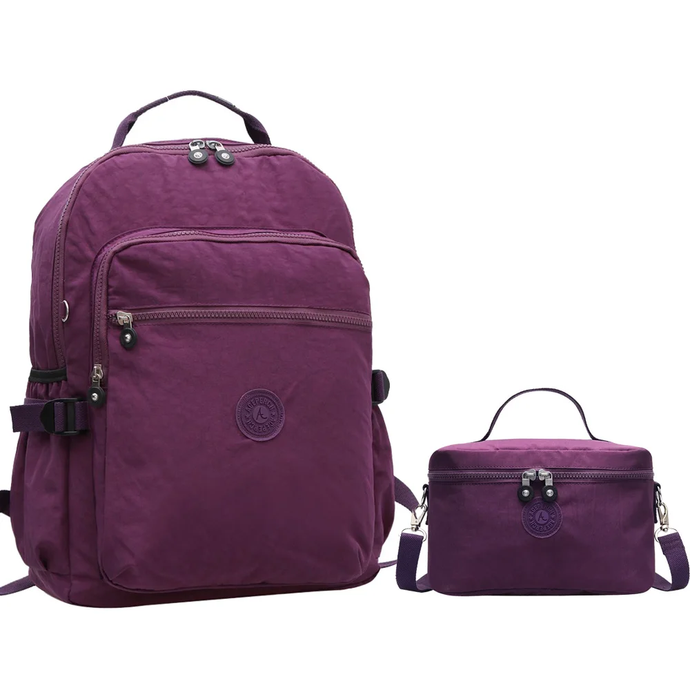 Combination purplr Женские нейлоновые рюкзаки, повседневный рюкзак для девушек, вместительная школьная сумка для девочек-подростков, дорожная сумка, Mochila Bolsa mujer - Цвет: Combination purplr