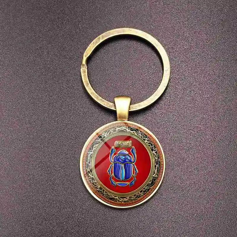 SUTEYI серебристый Бронзовый Цвет Египетский Скараб Жук брелок для ключей