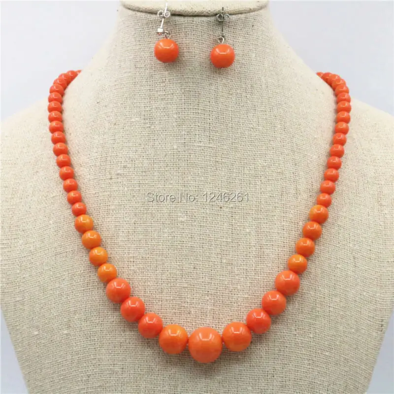 Ожерелье и серьги из ракушек 6-14 мм | Украшения аксессуары