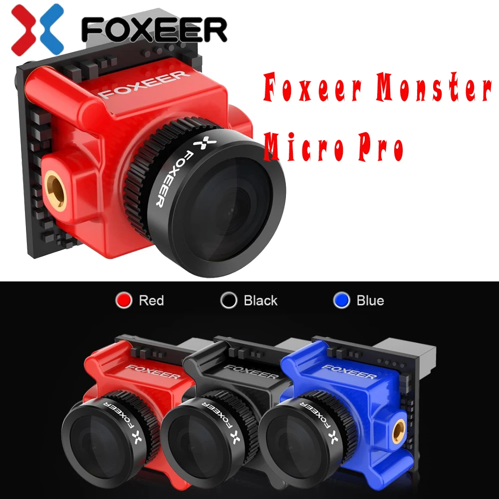 Камера Foxeer Monster Micro Pro 1 8 мм 16:9 1200TVL PAL/NTSC WDR с низкой задержкой FPV встроенная OSD DC 5 в 40