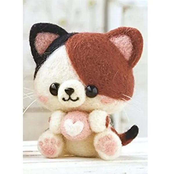 A0168 Креативная милая игрушка в виде кошки Китти, кукла из шерстяного войлока, ручная работа, шерсть, материал для валяния, посылка - Цвет: A0168