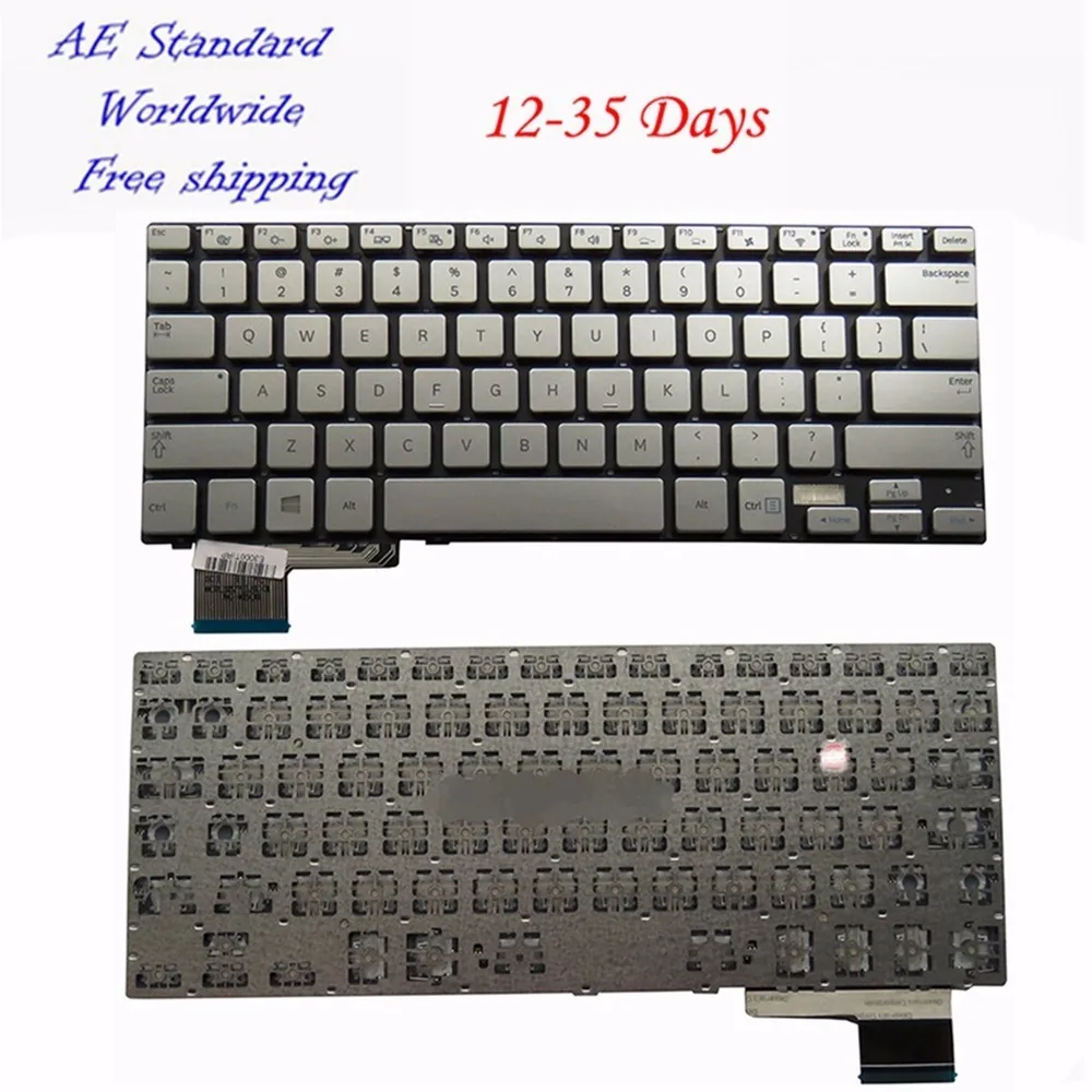 Клавиатура для ноутбука Samsung 730U3E NP730U3E 740U3E NP740U3E английская серебристая |