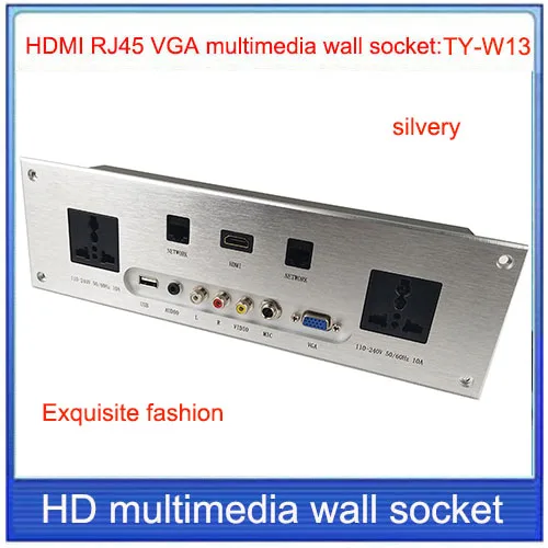 Настенная розетка HD HDMI VGA USB Сеть RJ45 Видео информационная Выходная