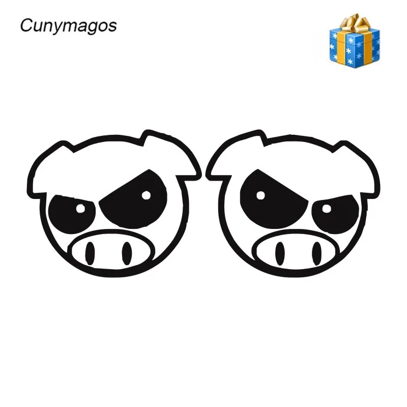 Cunymagos злой ралли свиньи мультфильм зеркало заднего вида наклейки s автомобиль