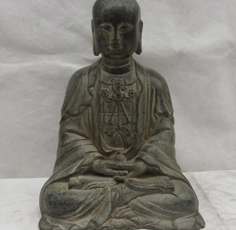 

Tibet Buddhism Copper Bronze Jizo Ksitigarbha Bodhisattva Tangseng Buddha Statue