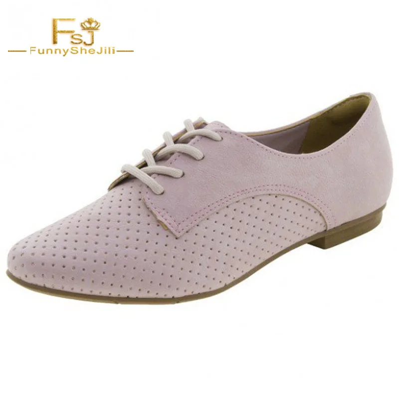 

Pink School Shoes Suede Oxfords Lace up Comfortable Shoes Spring Autumn Anniversary IncomparableGenerous Sexy FSJ Elegant
