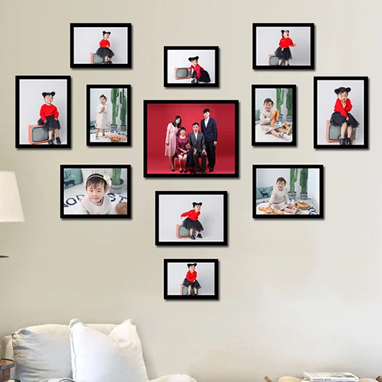 Black Photo Frame 12 шт., классическая фоторамка для настенных подвесных фоторамок, фоторамка, Свадебная пара, рекомендуемые фоторамки, Подарочные - Цвет: Black Photo Frame