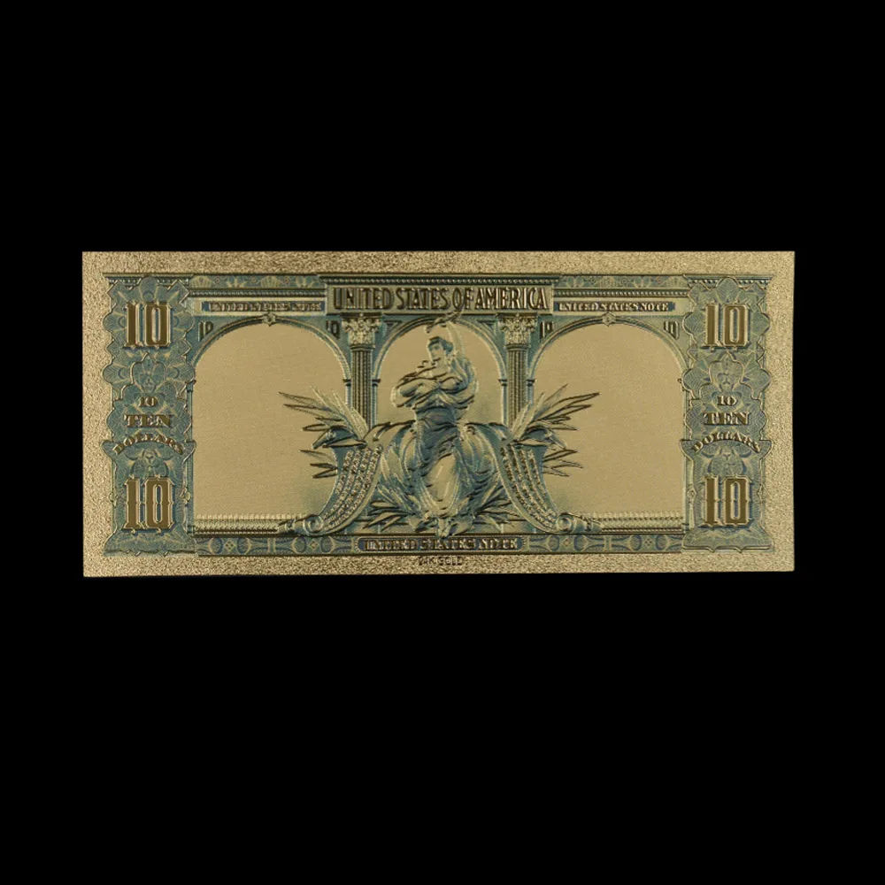 10 шт./компл. американская 24k Золотая банкнота USD бумажные банкноты коллекции