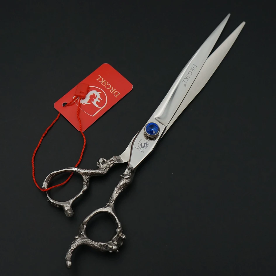 

DRGSKl 440C 7.0/ 8.0 inch pet hair grooming scissors dragon handle professional dog grooming scissors hair hairdressing scissors