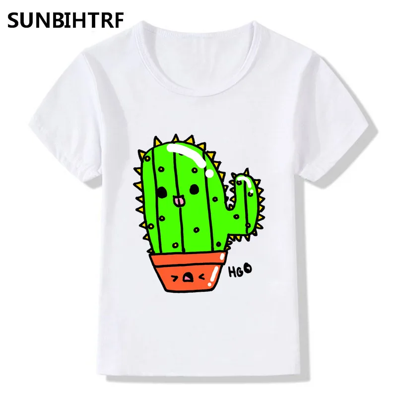 2018 забавная футболка с рисунком кактуса и хоккея для маленьких мальчиков девочек