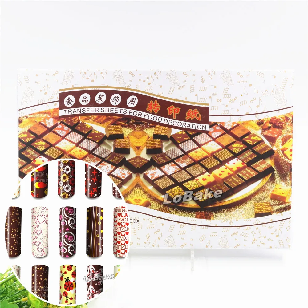 (50 шт./компл.) Новый множество различных цветов переводной лист шоколада