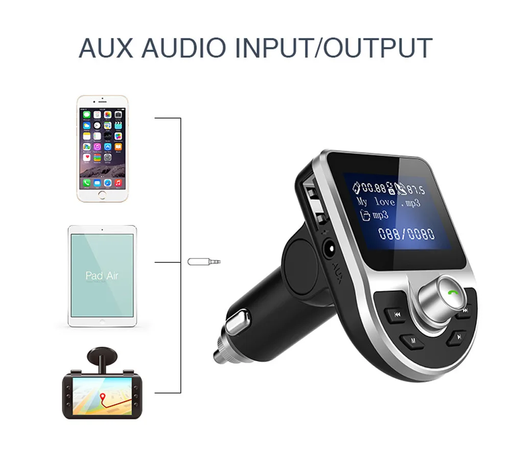 Bluetooth fm-передатчик для автомобиля радио передатчик адаптер Hands-Free Dual USB зарядное устройство XM-81