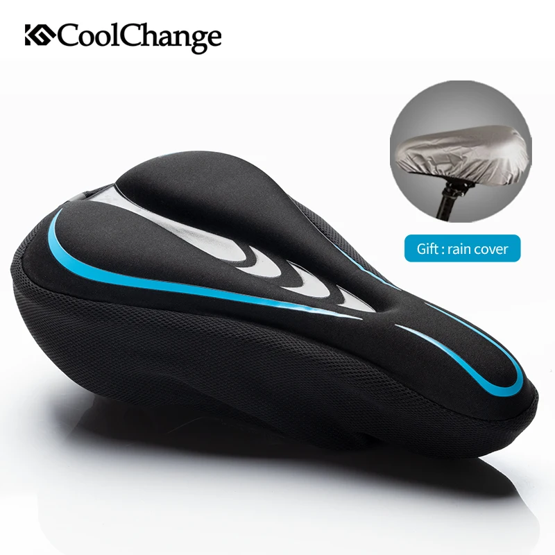 

CoolChange Bicycle Seat Cushion Silicone Breathable MTB Bike Seat Cushion Mat Cycling Saddle Cushion Cover Accessories Parts