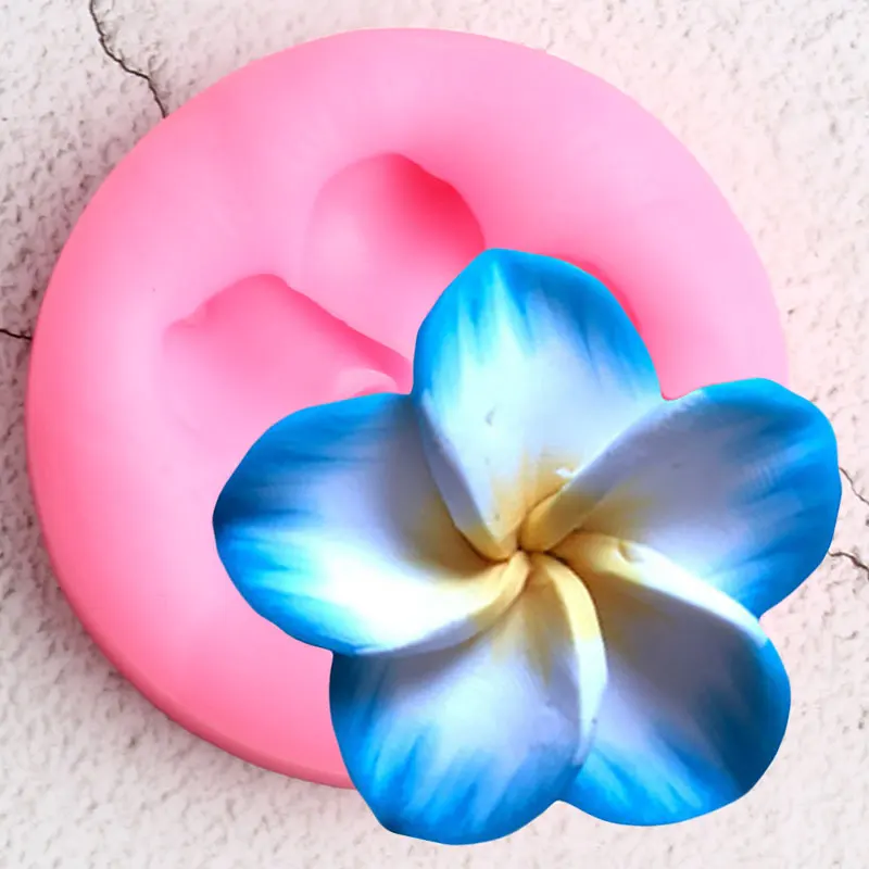 2 размера Plumeria Цветок силиконовая форма кекс Топпер помадные формы для пирожных