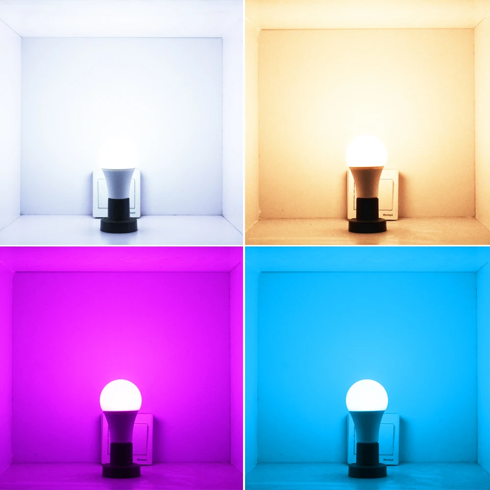 E27 Светодиодный светильник 10 Вт 15 Вт белый+ RGB16 цветной светодиодный светильник AC85-265V 110 В 220 в сменный светильник RGB с пультом дистанционного управления+ с регулируемой яркостью