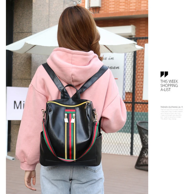 

Women PU Leather Backpack Fashion Patchwork Backpack For Women England Style Small School Bags For Teenage Girls rugzak