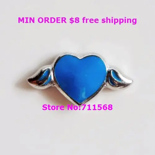 Крылатые сердца плавающие очаровательные летающие стеклянный медальон