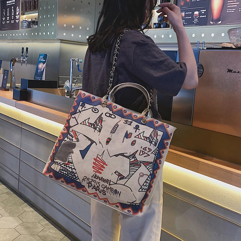 Сумка через плечо Youda унисекс в простом стиле с принтом граффити вместительная