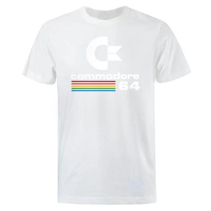 white 6 Мужские футболки Лето Commodore 64 Футболка с принтом C64 SID Amiga Ретро крутой дизайн футболка с коротким рукавом Топ Футболка Мужская s одежда - Цвет: white 6