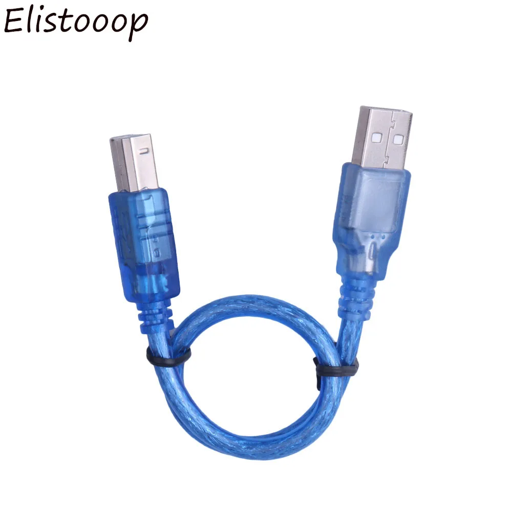 Elistooop USB 2 0 удлинительный кабель для принтера 1 5 м 3 OHFC медный прозрачный синий