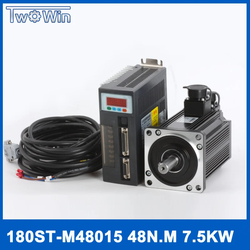 Серводвигатель высокой мощности 180ST M48015 7 5 кВт 48N.M 380V 7500W|servo motor kit|motor kit7.5kw |