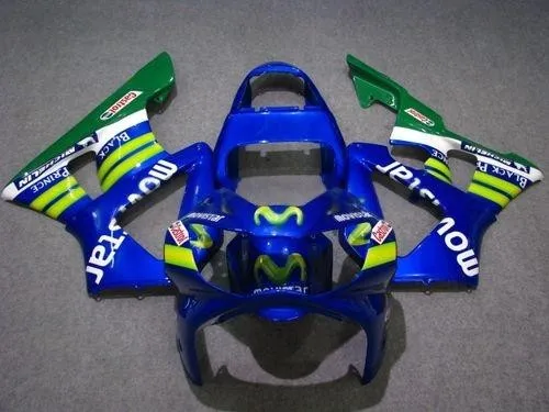 

Motorbike ABS Plastic Injection Full Fairing Kit For Honda CBR900RR 929 Year 00 01 2000 2001 CBR900 Movistar blue Cowls-Hey