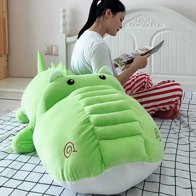 Jumbo мягкий игрушечный плюшевый крокодил животных мягкие мультфильм Бегемот кукла-подушка украшение подарок 63 дюймов 160 см DY50680 - Цвет: Fluorescent green