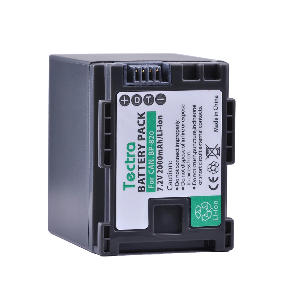 Tectra 1 предмет BP-820 BP 820 Замена литий-ионный аккумулятор Батарея для Canon XA20 XA25 HFG30 HF M30 HF M31 HF M40