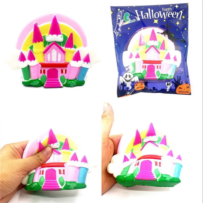 Мультфильм замок Kawaii Squishy мягкие игрушки замедлить рост забавные Slimetoy Squeeze