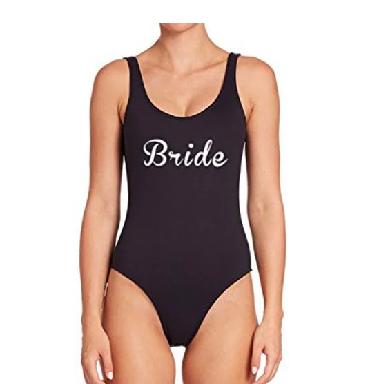 Невесты Письмо печати 2017 Для женщин стринги Одна деталь Купальные костюмы