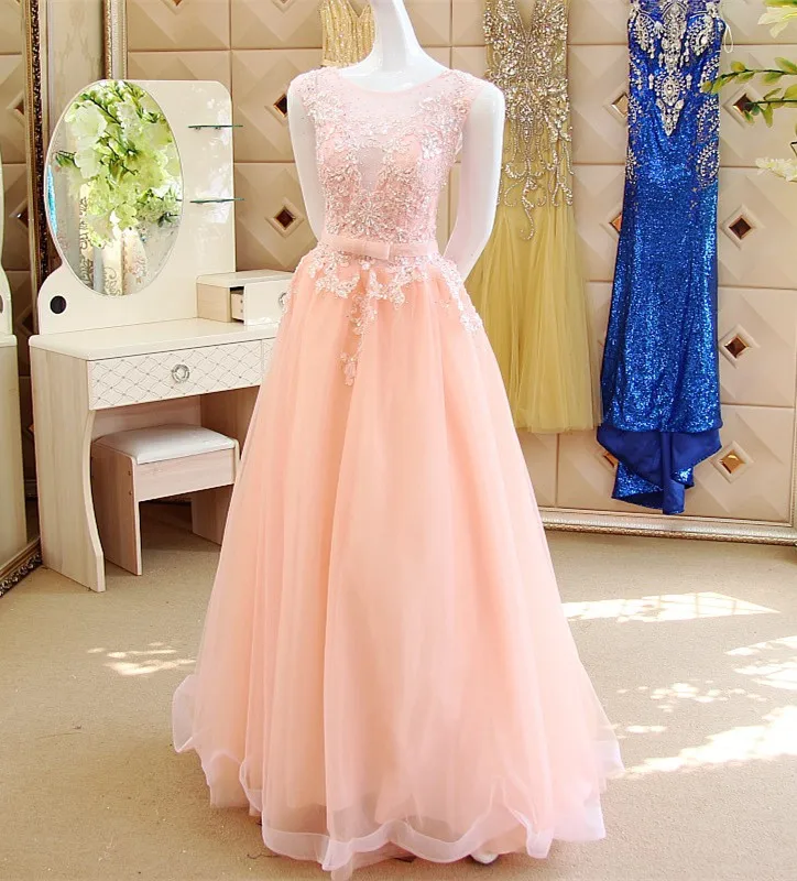 Женское вечернее платье до пола Элегантное Длинное кружевное трапеция с бисером