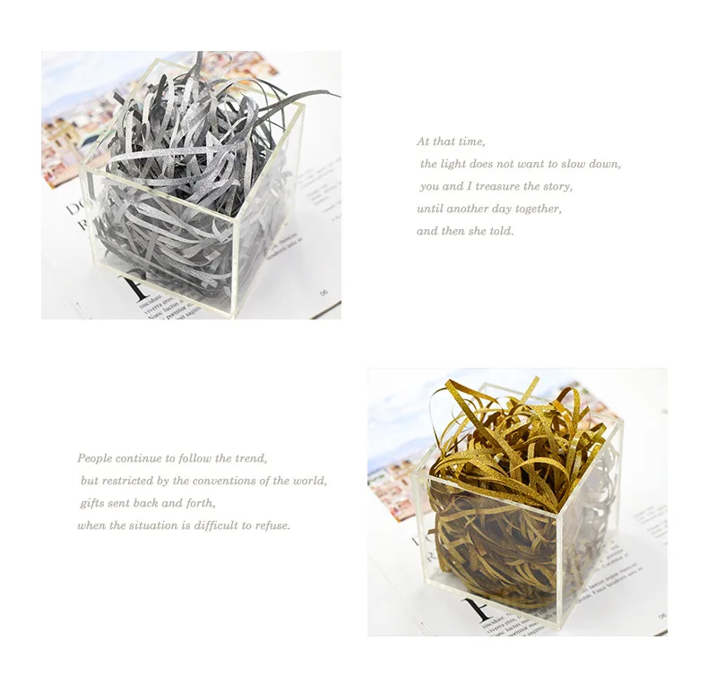 Lafite Raffia обертывание пинг для подарочной коробки обертывание морщинистый наполнитель измельченные обрезки крафт бумага упаковочный материал День рождения украшение
