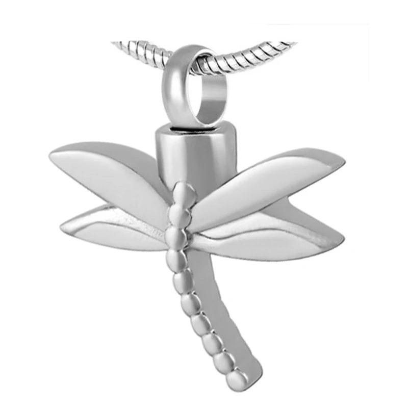 

KLH8120 Steel Dragonfly Cremation Jewelry Keepsake Memorial Ashes Urn Holder Necklace Funeral Cremation Urn for Human ashes