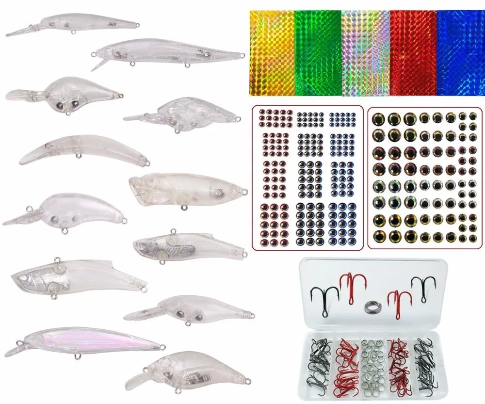 Неокрашенные рыболовные приманки пустые гольян Картеры жесткие набор