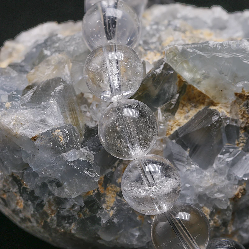 Женские и мужские браслеты ручной работы Стрейчевые круглые бусины из