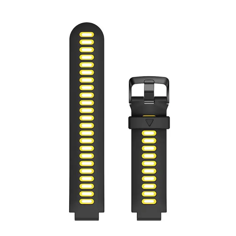 Yellow Black 1 шт. сменный силиконовый ремешок для часов, браслет для часов Garmin Forerunner 735XT 220 230 235 620 630, высококачественный ремешок для часов - Цвет: Yellow Black