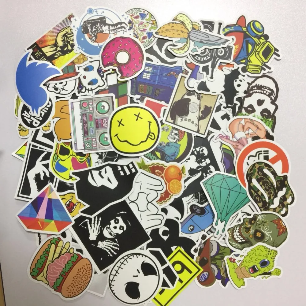 50PCS Waterproof anime Cartoon Stickers For Laptop Bike Motorcycle Skateboard Luggage Funny DIY Classic Toy Sticker Kid gift | Игрушки и