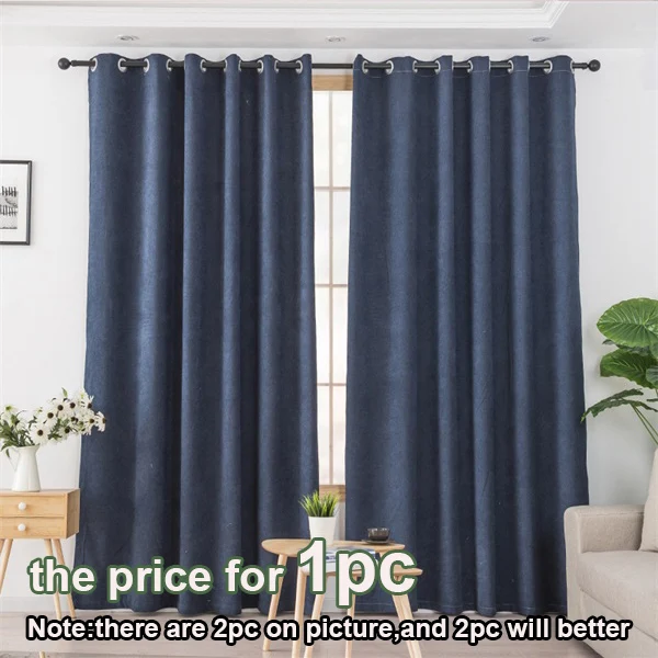 Blue Cloth NORNE, мягкая однотонная термоизолированная оконная комната, затемняющие занавески, драпированная панель-жалюзи для девичьей спальни, гостиной, занавеска - Цвет: Blue Cloth