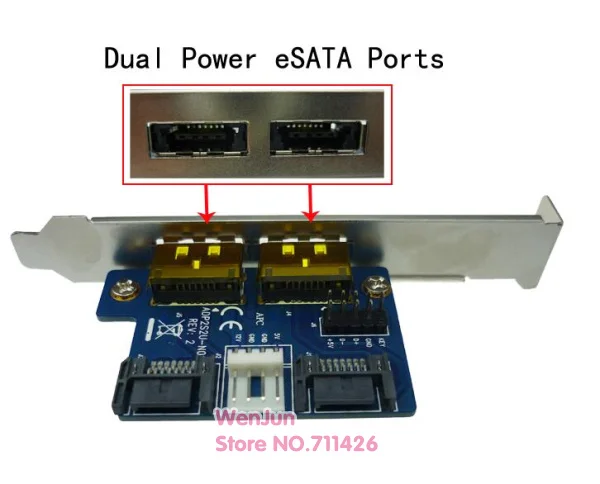 Преобразователь с двойным портом SATA на Power eSATA esтап 9pin USB 2 0 карта расширения