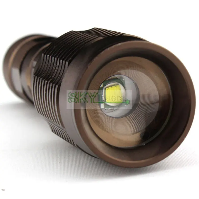 Cree XM L T6 1600LM 3 Mode Белый Свет Фокусировки Фонарик Браун (1x18650)|focusable flashlight|xm-l t6cree xm-l t6 |