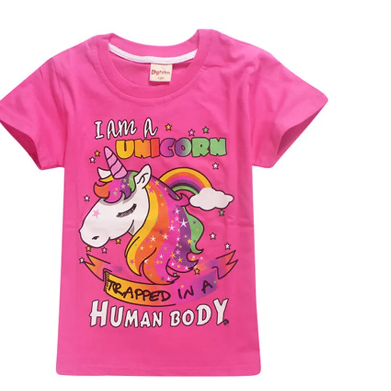 

halloween baby Girl t-shirt big Girls tees shirts for children t shirt toddler kids summer clothes unicorn Teenage Top cartoon