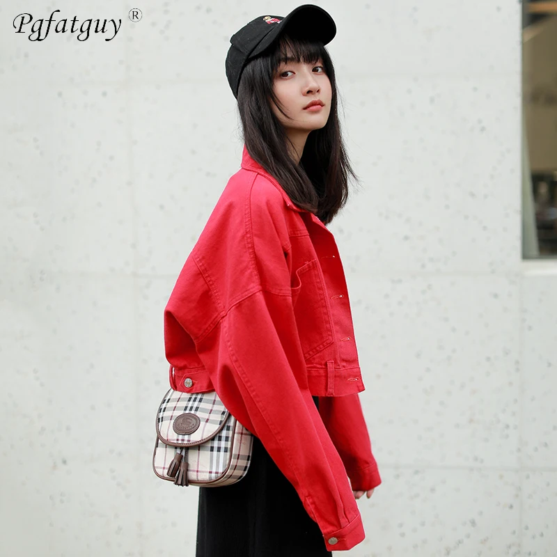 2019 Весенняя женская Повседневная джинсовая куртка с большими карманами сзади